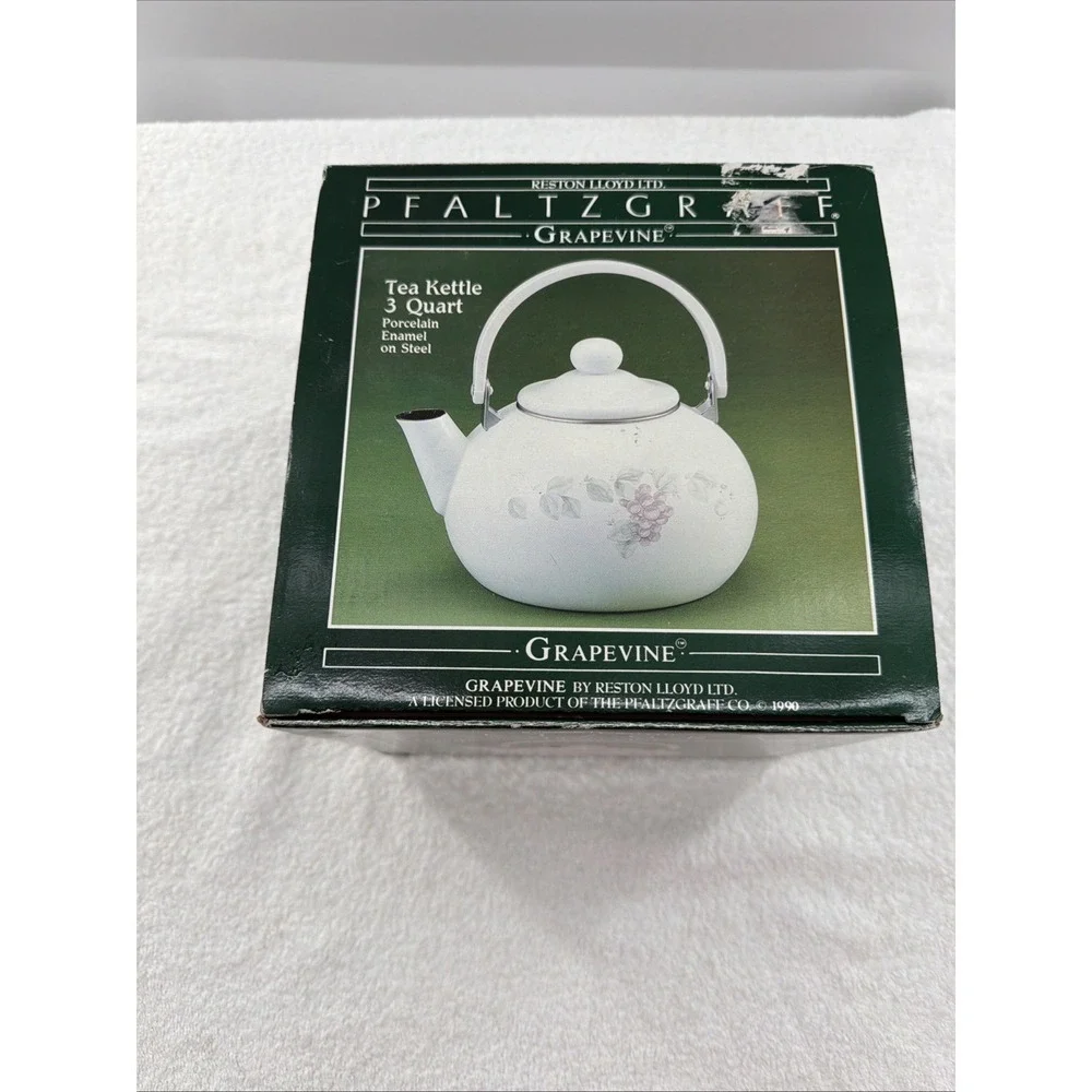 PFALTZGRAFF Grapevine Tea Kettle NEW in BOX! 3 Quart Style 60016